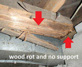 wood rot found during home inspection